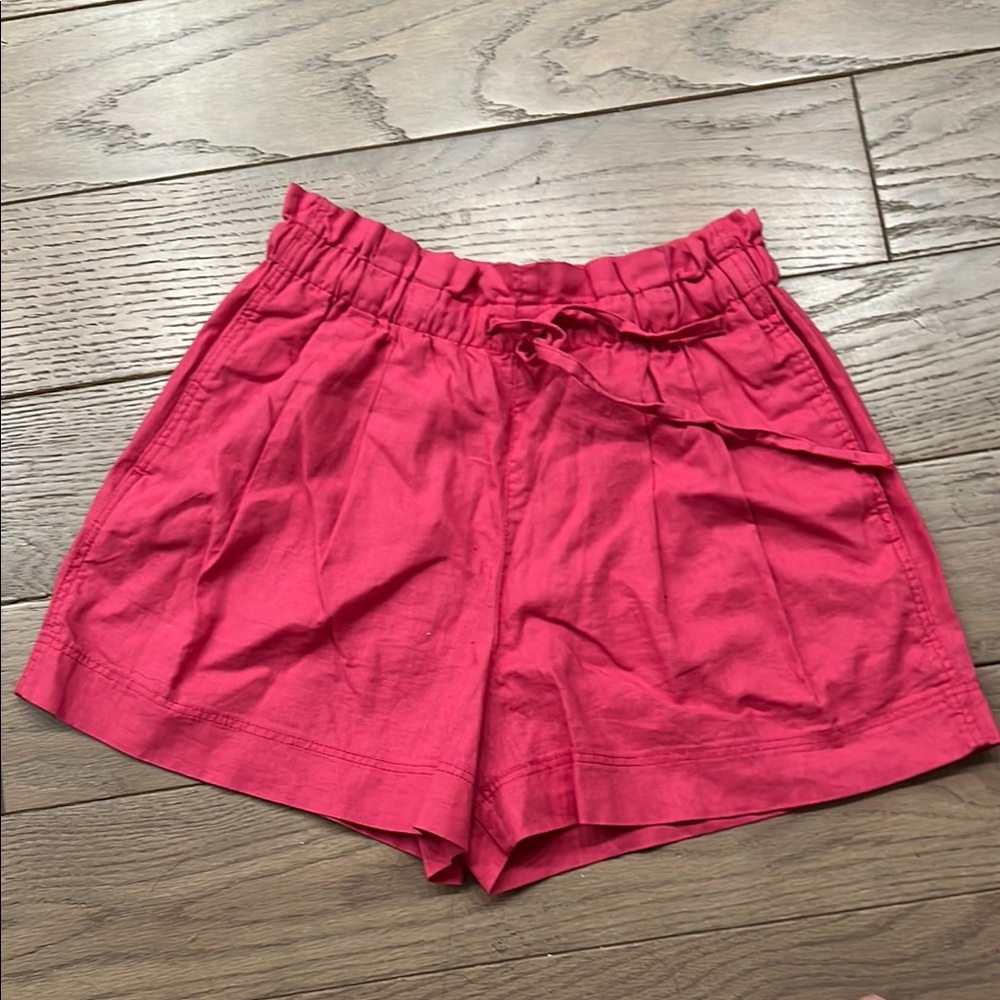Uniqlo Pink High Waist Shorts, cotton linen blend, XS, NWOT